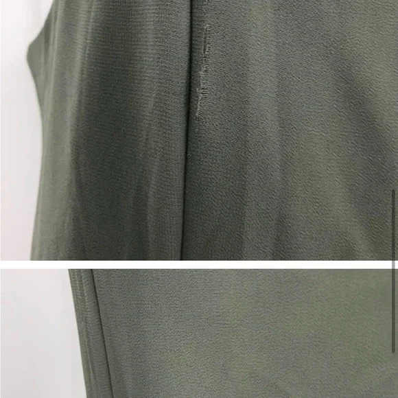 Show Me Your Mumu Claire Midi Dress M Square Neck Smocked High Slit Chiffon - Picture 4 of 4